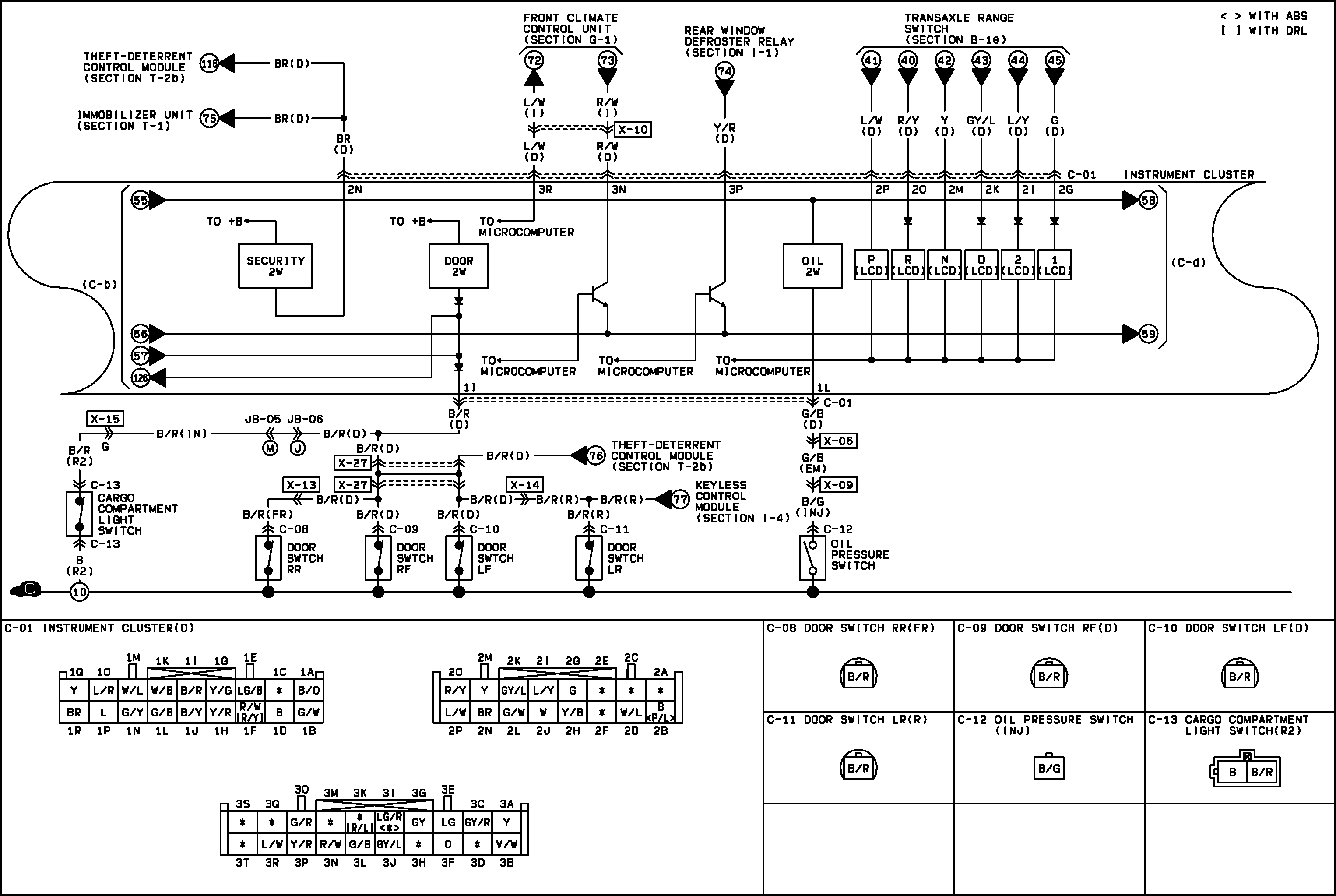Mazda MPV 2000 wiring diagrams